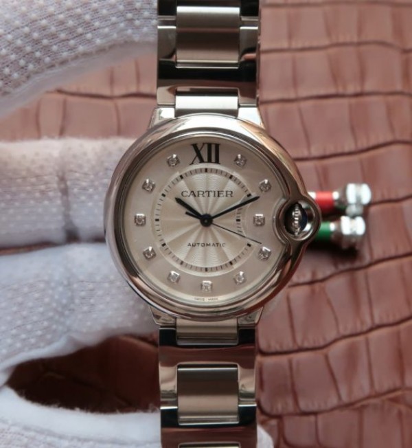 Cartier JF Ballon Bleu 42mm White Textured Dial SS Bracelet MIYOTA9015