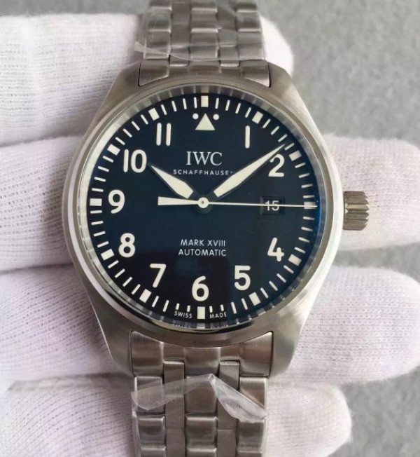 IWC MKF Mark XVIII IW3270 Blue Dial SS Bracelet A2892