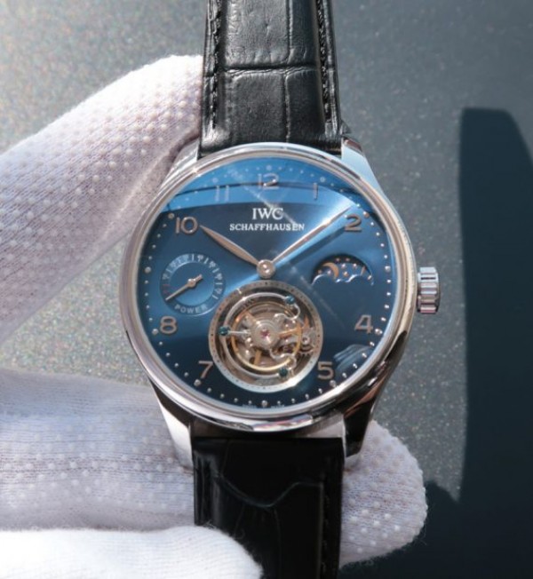 IWC Portuguese Tourbillon Power Reserve Moonphase Blue Dial