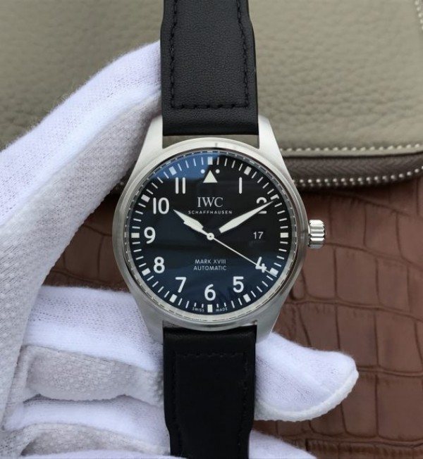 IWC XF Mark XVIII IW327001 Black Dial Leather Strap