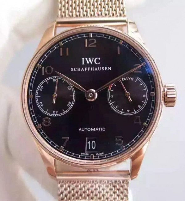 IWC YL Portuguese RG IW5001 Black Dial