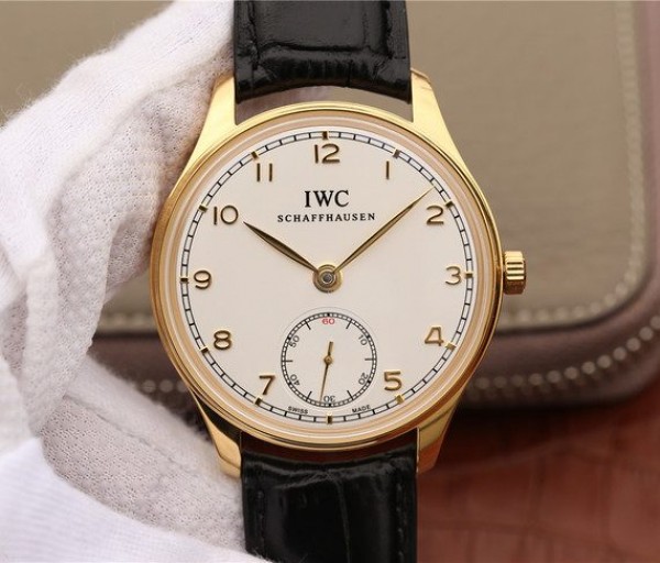 IWC ZF Portuguese IW5454 YG White Dial Leather Strap A6498