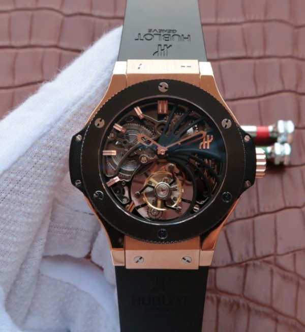 Hublot Big Bang Ceramic Bezel Skeleton Tourbillon RG