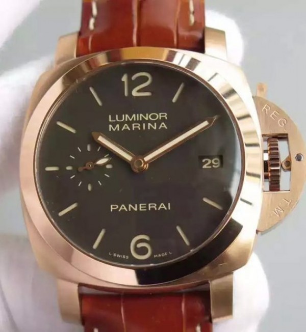 Panerai ZF PAM393 Ladies RG Leather Strap P9000