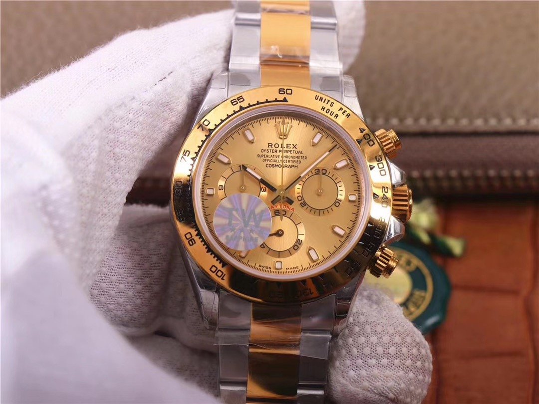 ROLEX OYSTER COSMOGRAPH SWISS TWO TONE GOLD WATCH